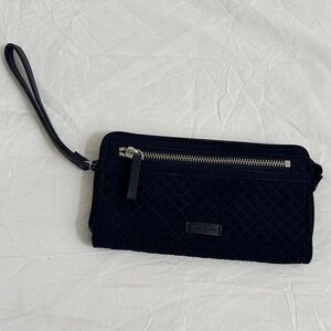 Vera Bradley Navy Quilted Wristlet Wallet